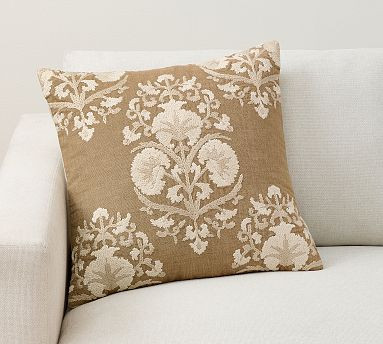 Evelyn Embroidered Pillow | Pottery Barn (US)