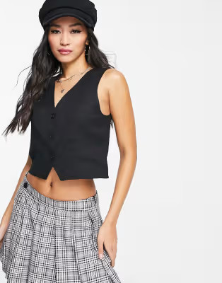 Monki suit vest in black | ASOS (Global)
