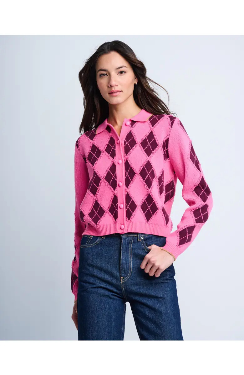Lisa Todd Diamond Dip Argyle Cardigan | Nordstrom | Nordstrom