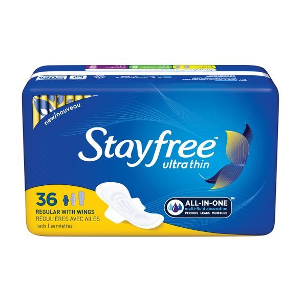 Stayfree Ultra Thin Pads with Wings - Unscented - Regular - 36ct | Target