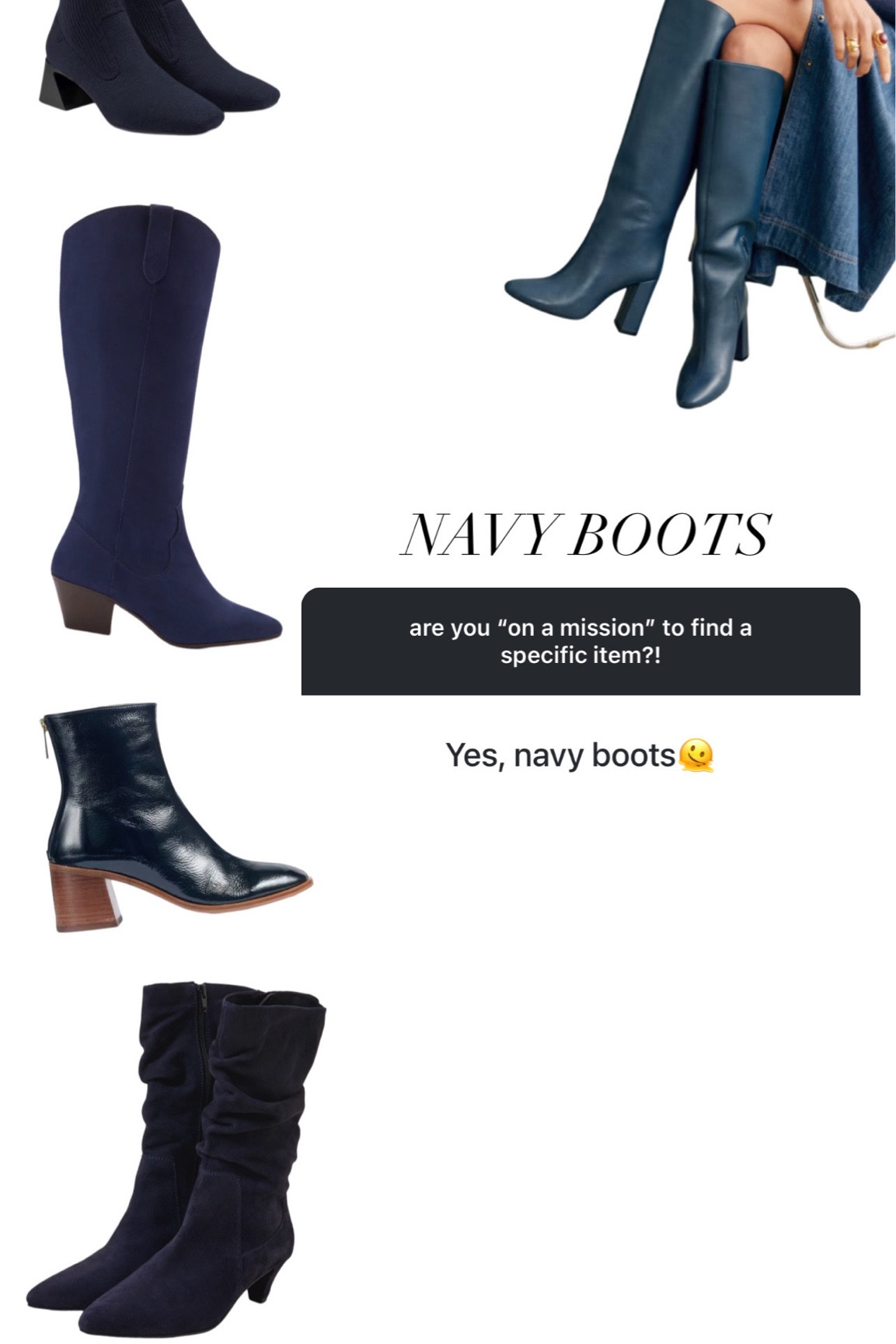 Navy boots 👏🏼✨

#LTKautumn #LTKworkwear #LTKeurope