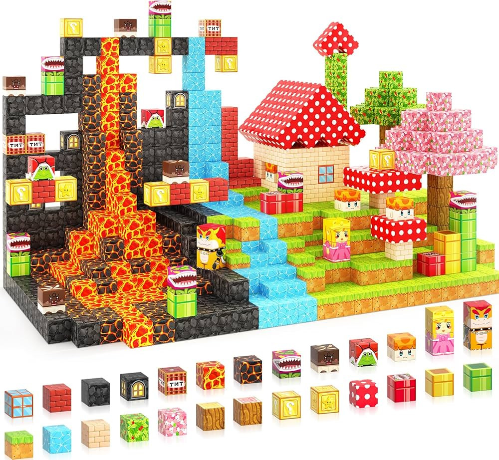 110PCS Magnetic Blocks - Build Mine Magnet World Magic Teleport Pipes Set, Building STEM Sensory ... | Amazon (US)