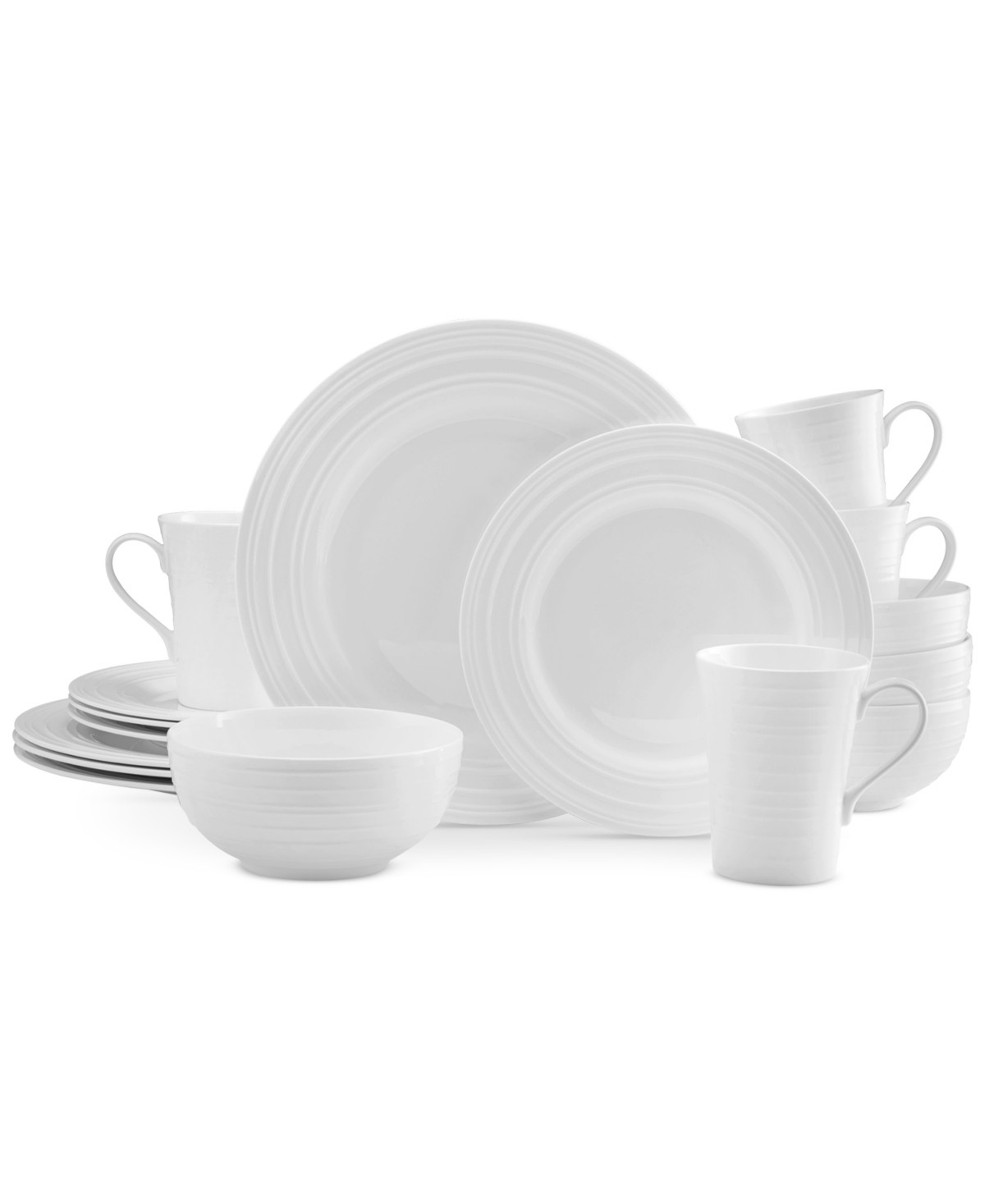 Mikasa Dinnerware Bone China Ciara 16 Piece Set Service for 4 - White | Macy's