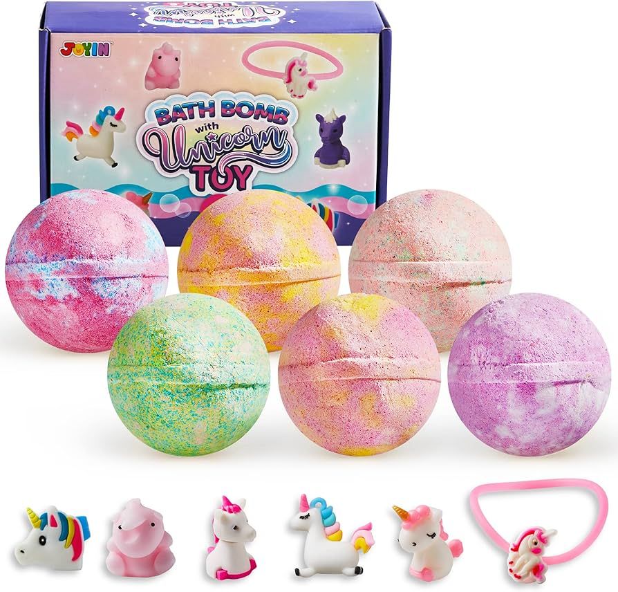 Bath Bomb with Unicorn Toy, 6 Pack | Amazon (US)
