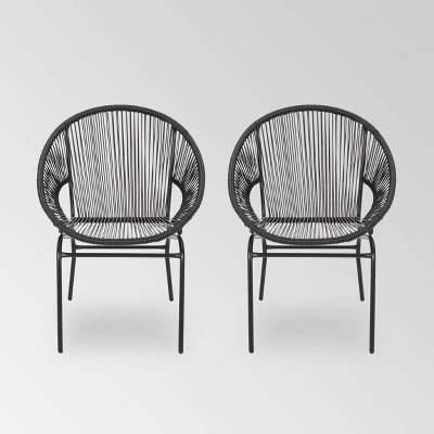 Nusa 2pk Faux Rattan Patio Club Chairs - Christopher Knight Home | Target
