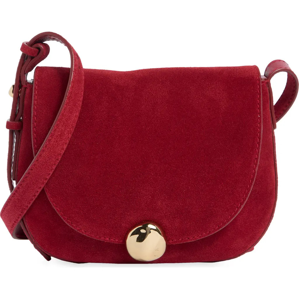 Madewell The Small Dakota Suede Saddle Bag in Garnet Stone at Nordstrom | Nordstrom