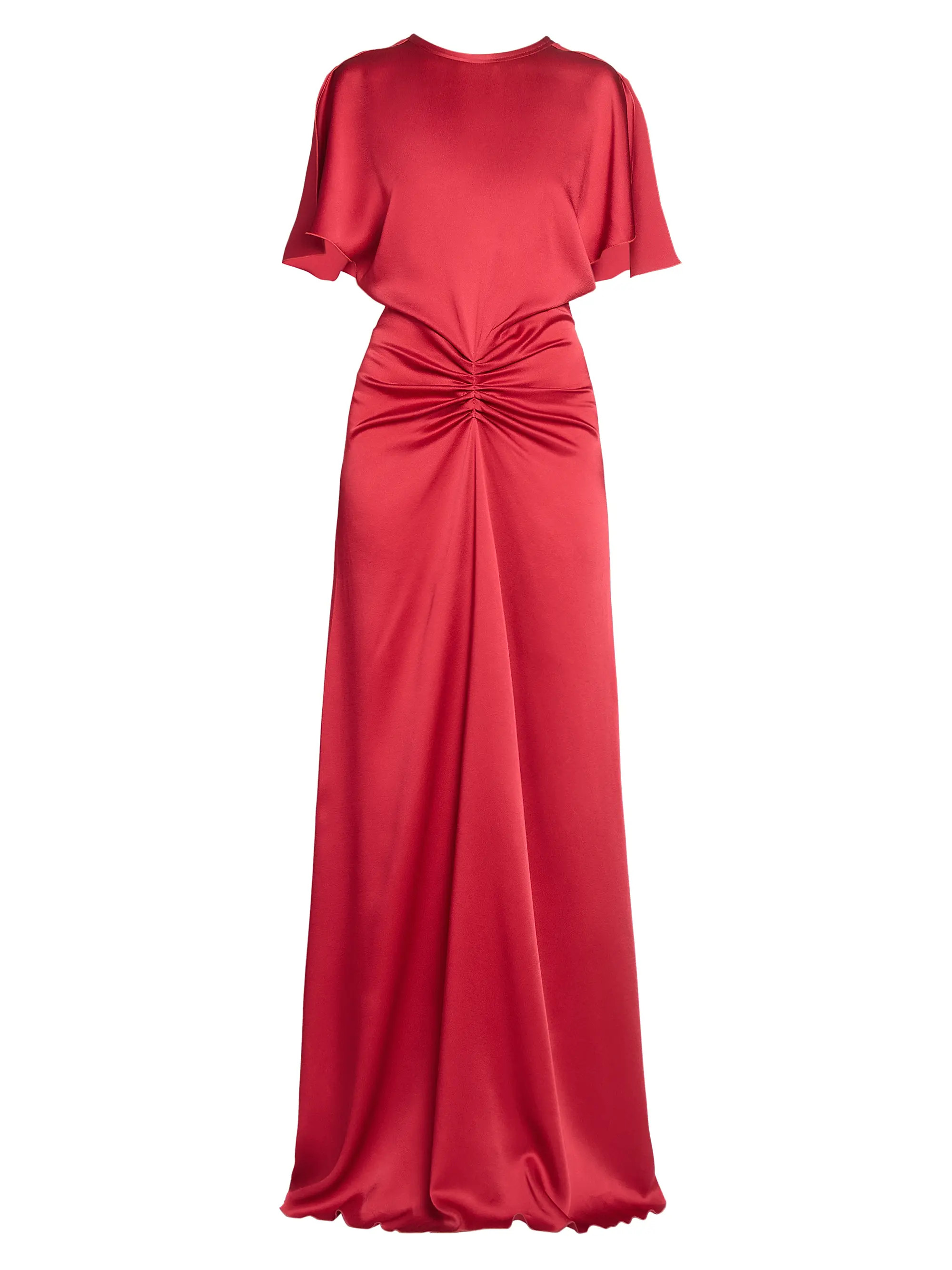 Gathered Satin Maxi Dress | Saks Fifth Avenue