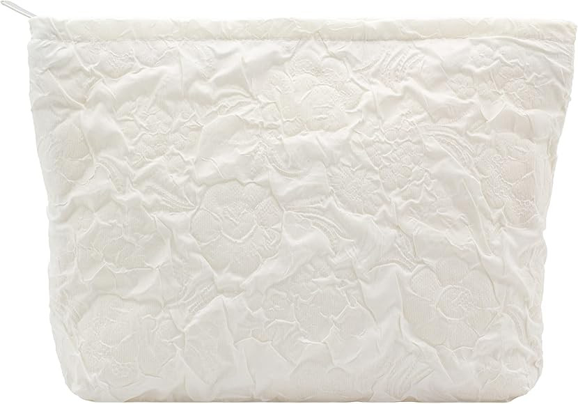 PAZIMIIK Makeup Bags for Purse Zipper Cosmetic Pouch Large Travel Canvas Make Up Organizer Tool P... | Amazon (US)