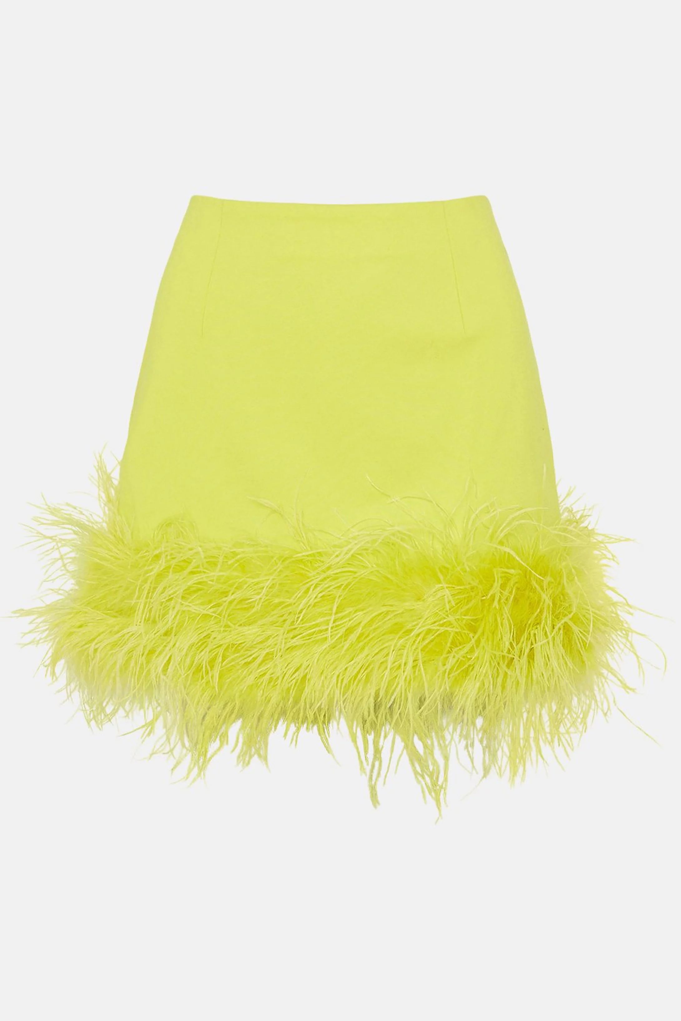 Feather Hem Ponte Mini Skirt | Karen Millen US