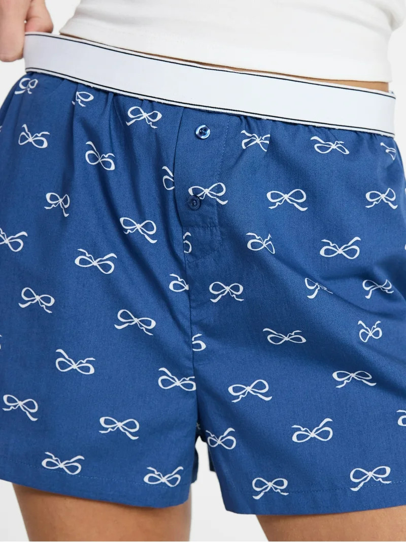 No Boundaries Sleepwear Cotton Boxer Shorts, 3'' Inseam, Women's XS-XXL | Walmart (US)