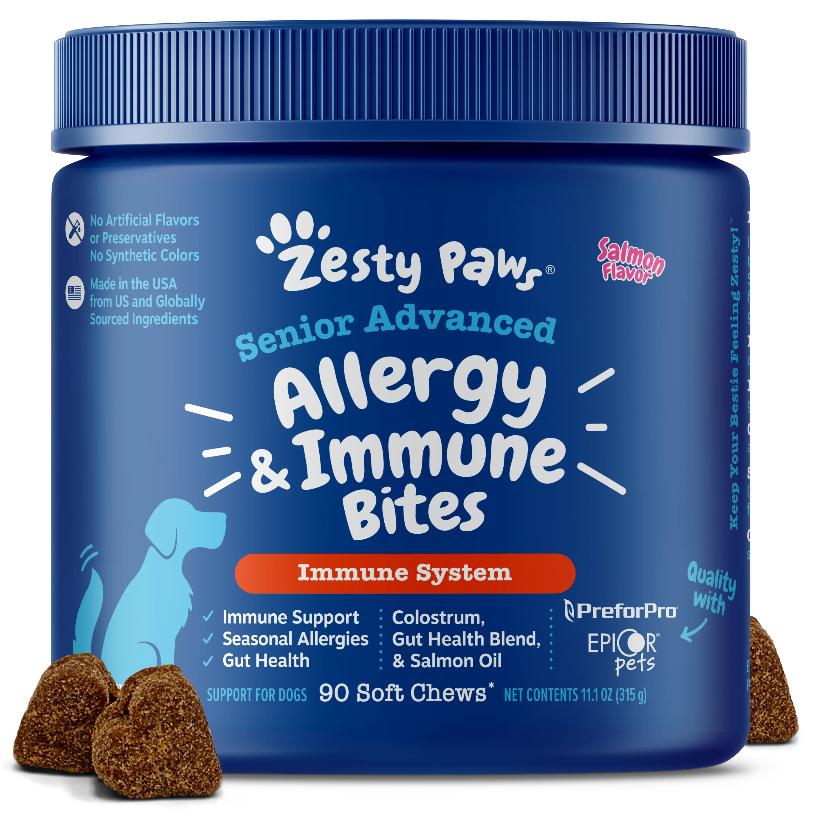Senior Advanced Allergy & Immune Bites for Senior Dogs | Zesty Paws