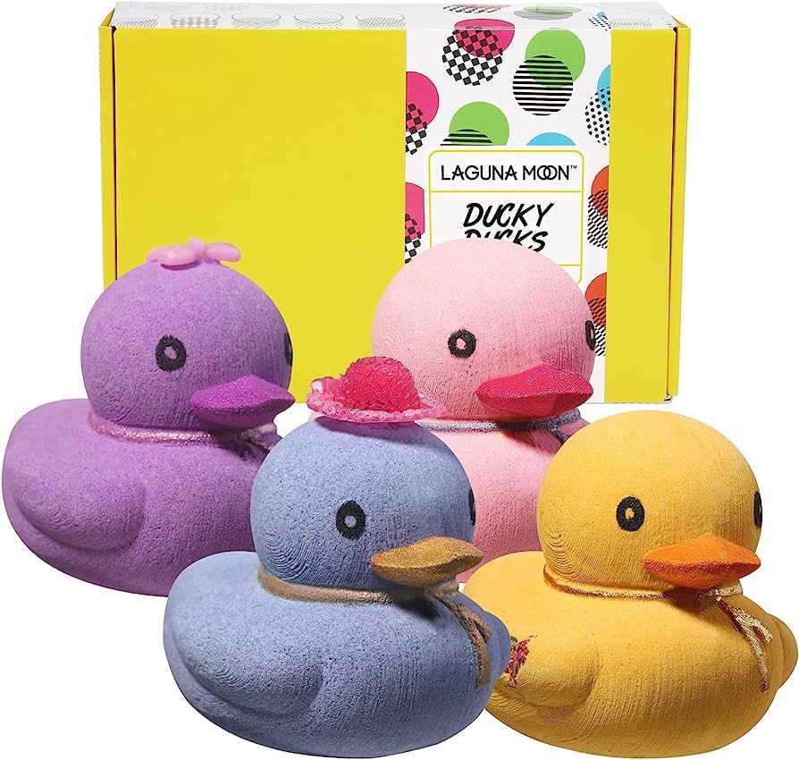Duck Bath Bombs for Boys, Girls & Toddler - Color Bubble Bath Tablets Gift Set for Kids, Organic ... | Amazon (US)