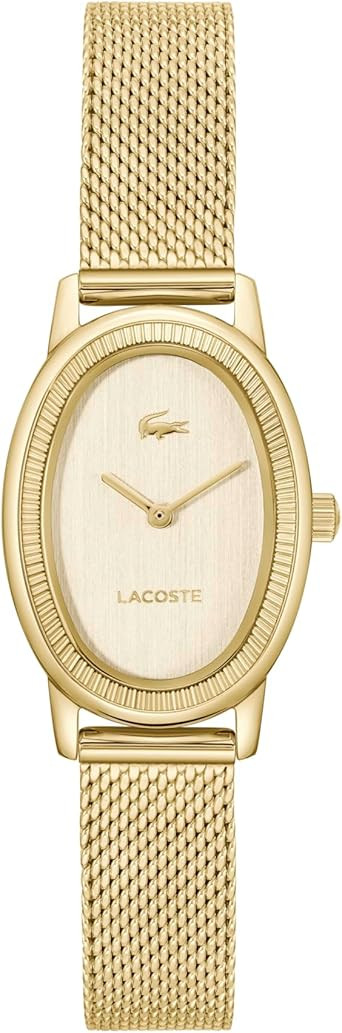 Lacoste Parisienne Women's 2H Watch – Oval Case, Fluted Bezel, Quartz Movement, Double Wrap Smo... | Amazon (US)
