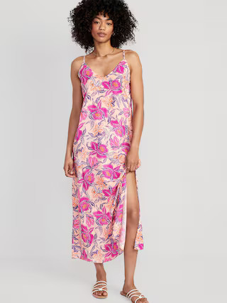 Tie-Back Maxi Slip Dress for Women | Old Navy (US)