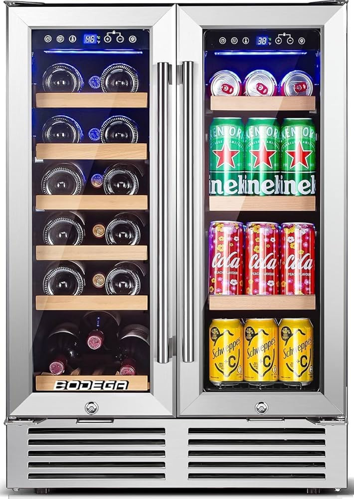 BODEGA Wine and Beverage Refrigerator, 24 Inch Dual Zone Wine Cooler, with Smart APP Control and ... | Amazon (US)