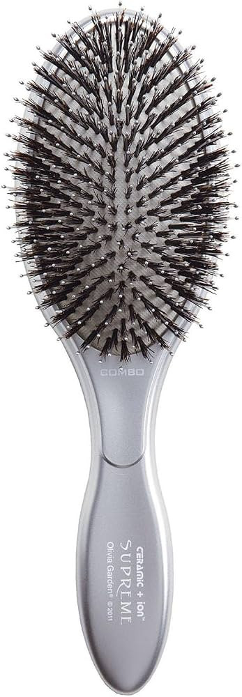 Olivia Garden Ceramic + Ion Supreme Styler Cushion Paddle Brush - Boar & Ionic for Shine, Frizz C... | Amazon (US)