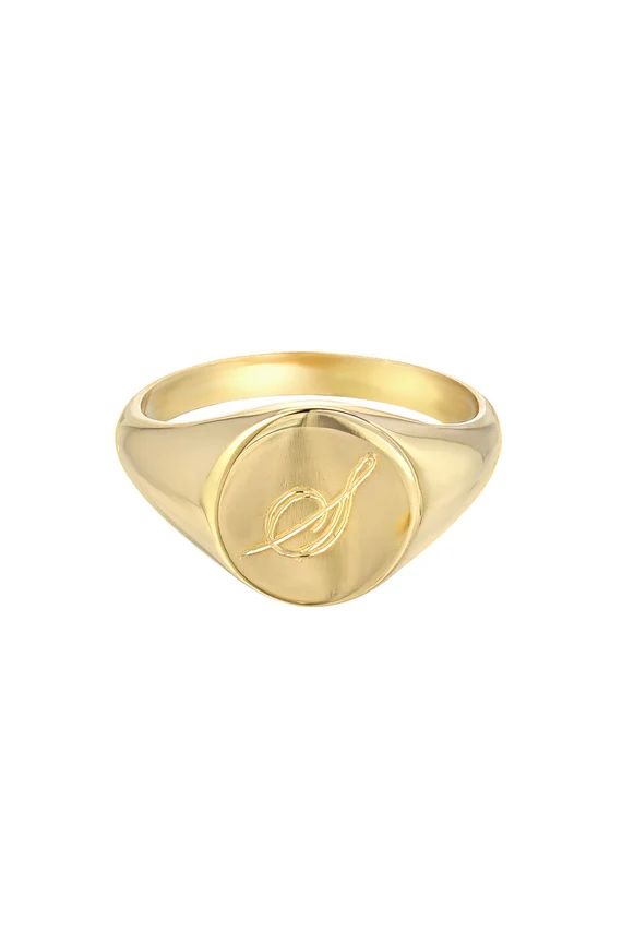 14k gold pinky signet ring | Etsy (US)