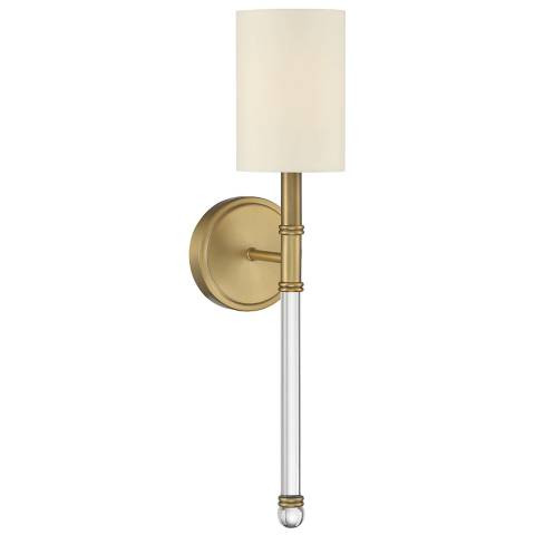Savoy House Essentials Fremont 21" High Warm Brass 1-Light Wall Sconce - #560K9 | Lamps Plus | Lamps Plus