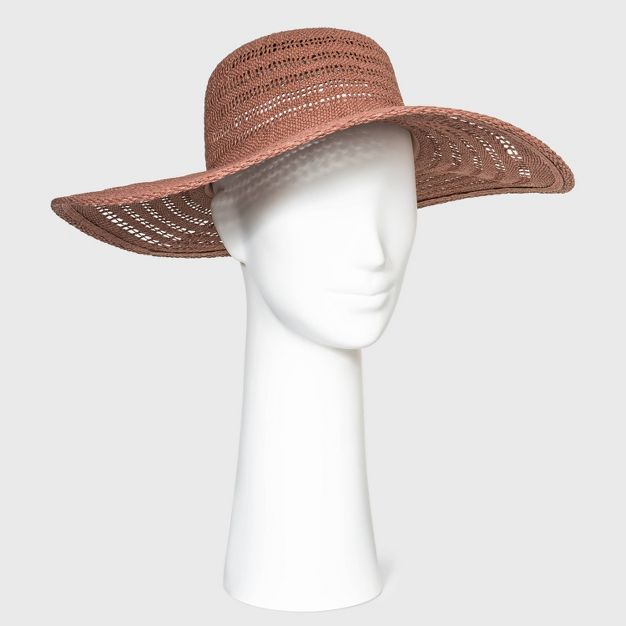 Women's Open Weave Wide Brim Straw Hat - A New Day™ | Target