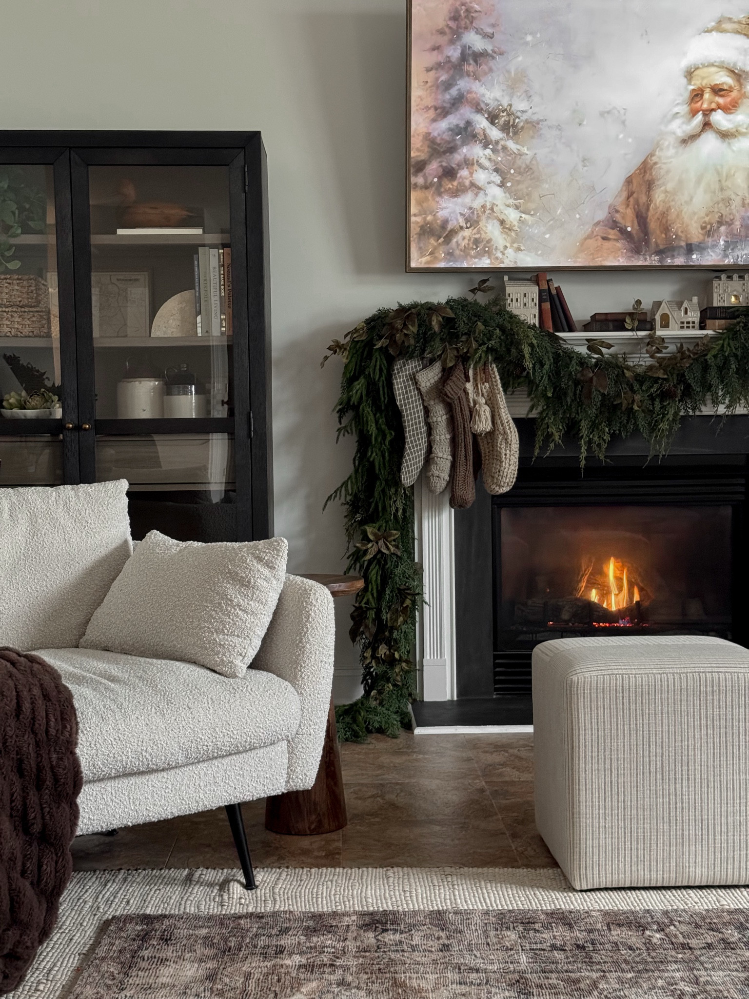 Mantel decor, Christmas stockings, Christmas decor, Christmas garland, fireplace mantel decor, Christmas mantel decor, accent chair, living room ottoman

#LTKSeasonal #LTKHoliday #LTKHome