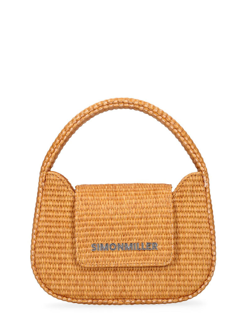 Mini retro raffia effect top handle bag | Luisaviaroma