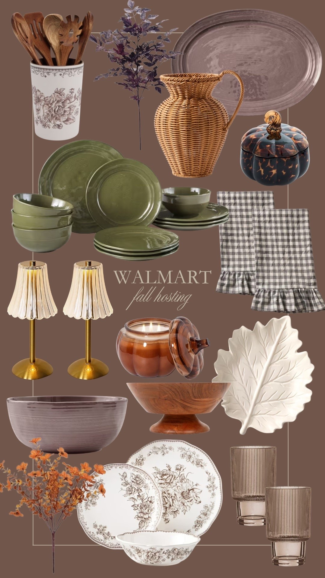 Walmart fall hosting 🤎 The prettiest finds for autumn if you’re hosting a gathering. Love these colors for a pretty tablescape! 🍂

#LTKHome #LTKSeasonal