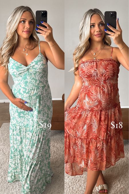 Walmart dresses I’m in a small in both I’m 5’2” 19 weeks pregnant 

#LTKBump #LTKFindsUnder50 #LTKStyleTip