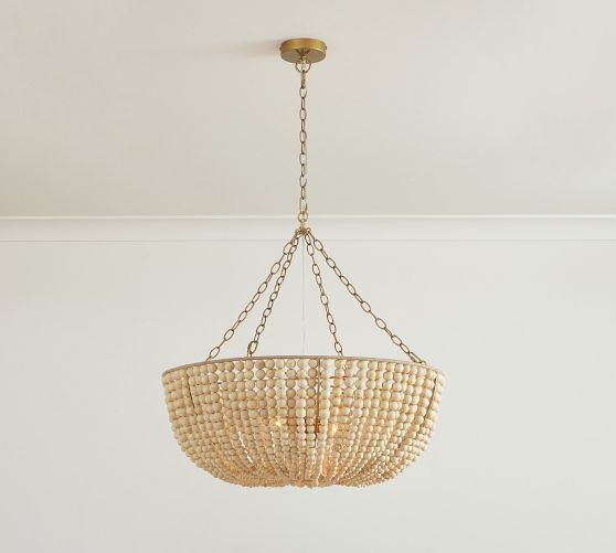 Bristol Wood Bead Chandelier | Pottery Barn (US)