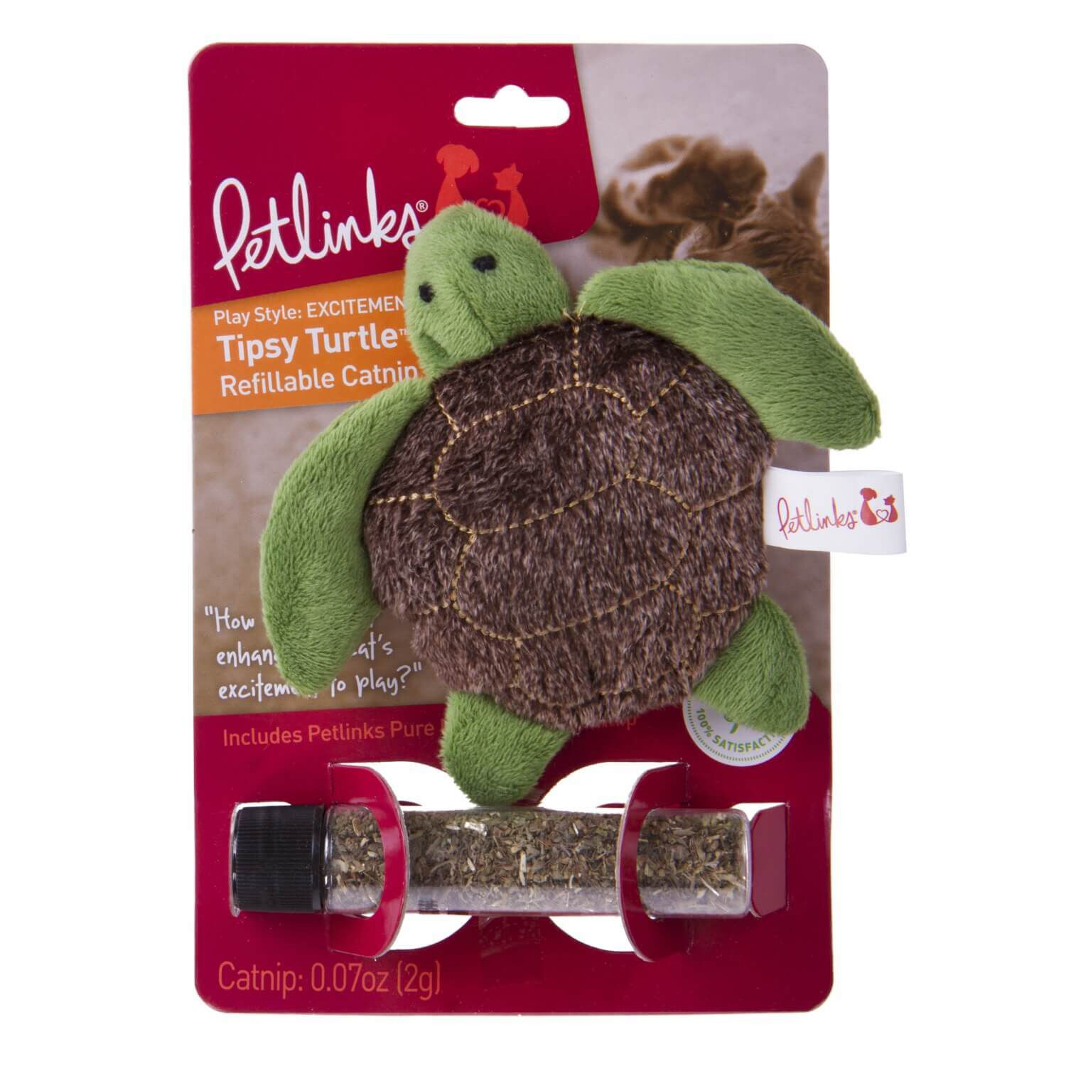 Tipsy Turtle Refillable Catnip Cat Toy | Pet Supermarket | Pet Supermarket