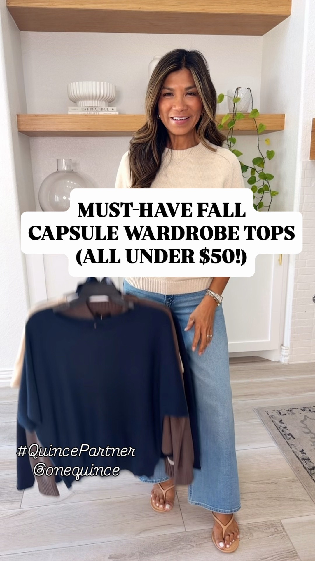 I’m 5’2” 118#ish for reference 
Both striped sweaters and Henley Pullover in size small tts(the Henley Pullover in Navy is currently sold out but comes in black and red)
Dolman Top, Sweater Tee, Cardigan in size XS.
Jeans fit tts. Wearing size 26 in short length-wash is Frosted Blue & Midnight Blue.

#QuincePartner 
@onequince

#LTKOver40 #LTKPetite #LTKmomlife