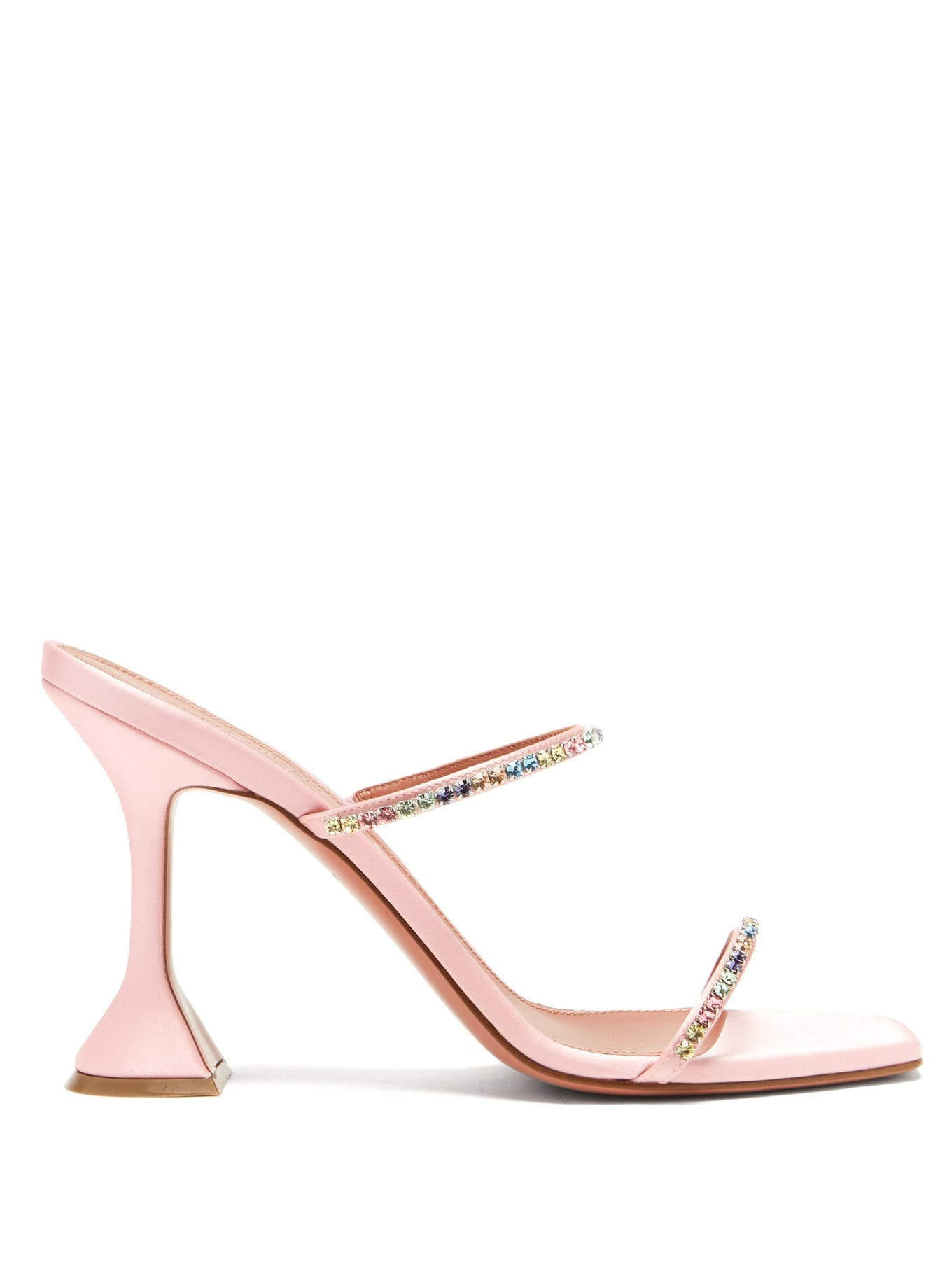 Gilda crystal-embellished satin sandals | Amina Muaddi | Matches (US)