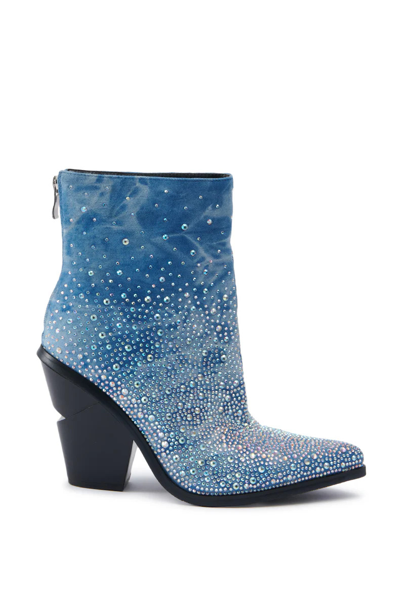SOULARD DENIM WESTERN BOOTIE | Azalea Wang