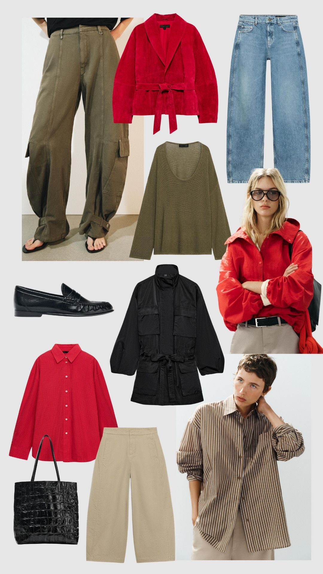 New in Zara favourites for early autumn

suede jacket, belted jacket, pop of red, high neck jacket, cargo trousers, barrel leg trousers, check shirt, loafers, early autumn, workwear, autumn office outfits 

 #LTKuk #LTKsummer #LTKautumn