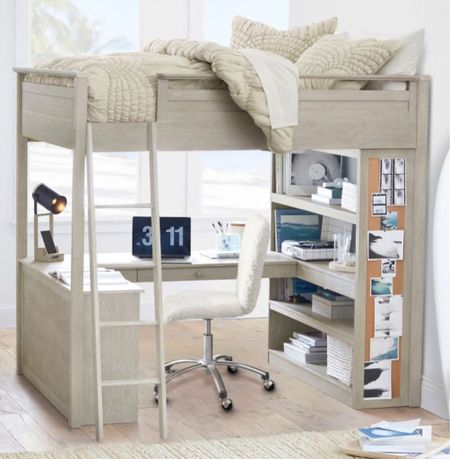 The perfect bed for a small room! 

Sleep + Study® Loft Bed has everything you need in one charming package. It features a loft bed over a compact desk with ample storage space, open cubbies for extra storage within easy reach and shelves on both sides for displaying books, photos and more.   

#LTKkids #LTKfamily #LTKhome