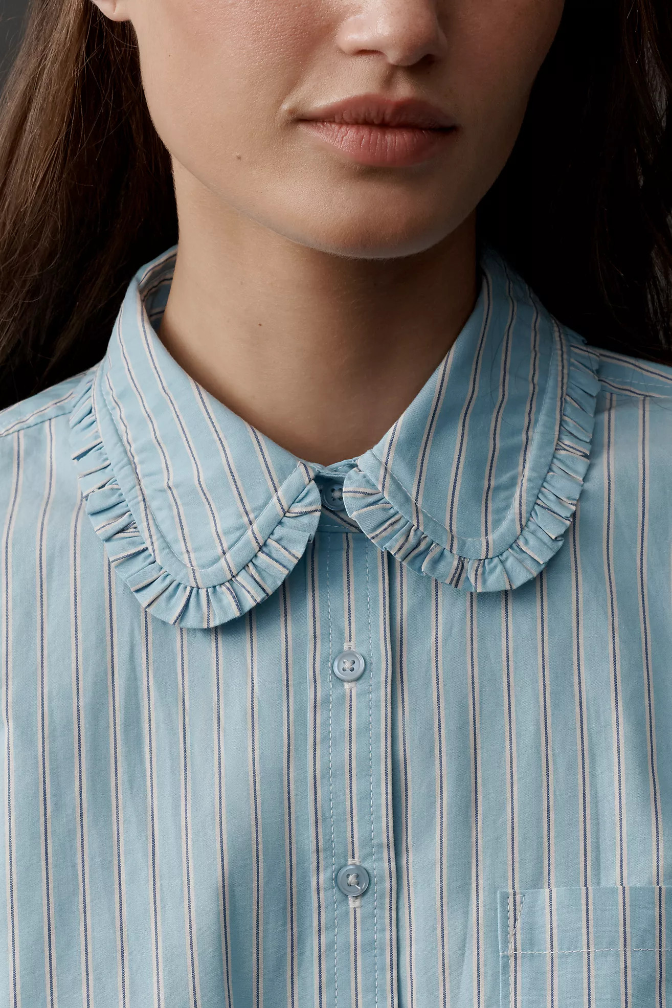 Maeve Necktie Oxford Buttondown Shirt | Anthropologie (US)