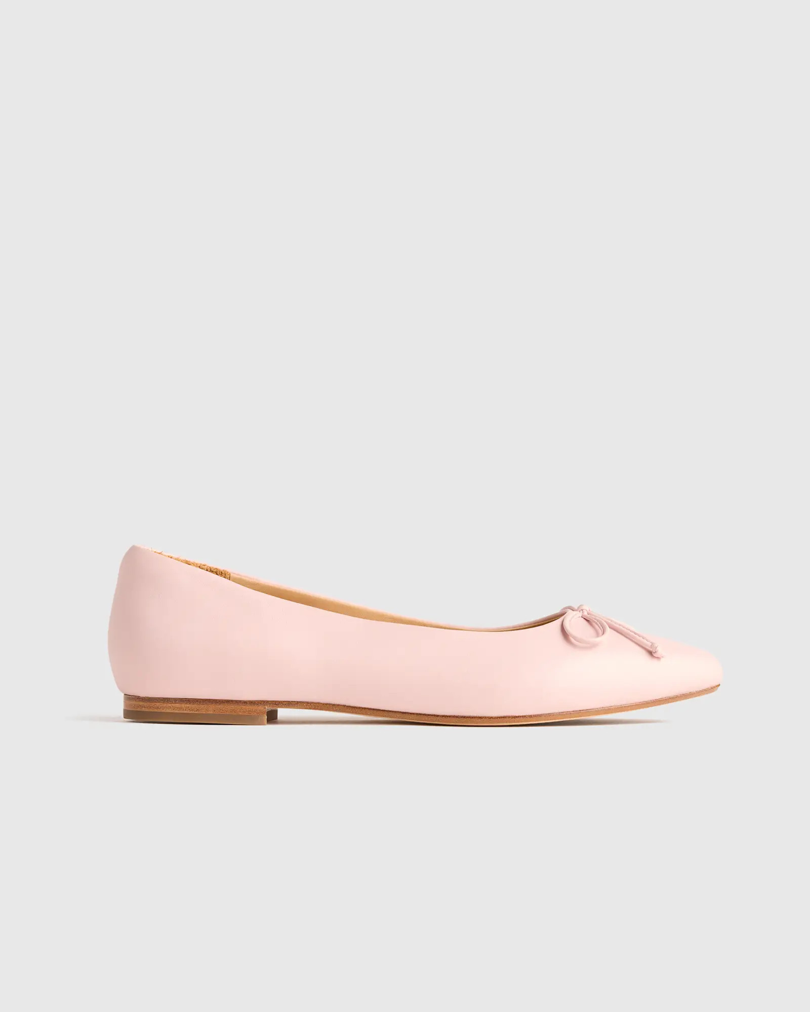 Italian Leather Pointed Bow Flat | Quince