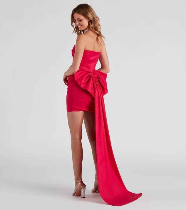 Lucy Taffeta Bow Mini Party Dress | Windsor Stores