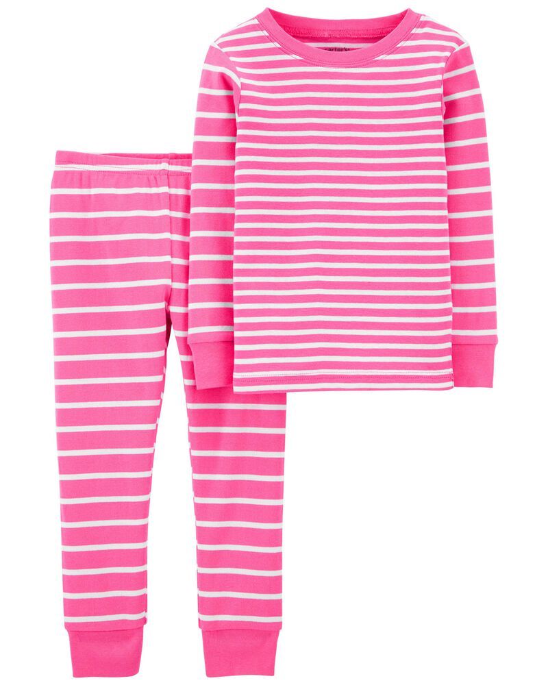 2-Piece Striped Snug Fit Cotton PJs | Carter's