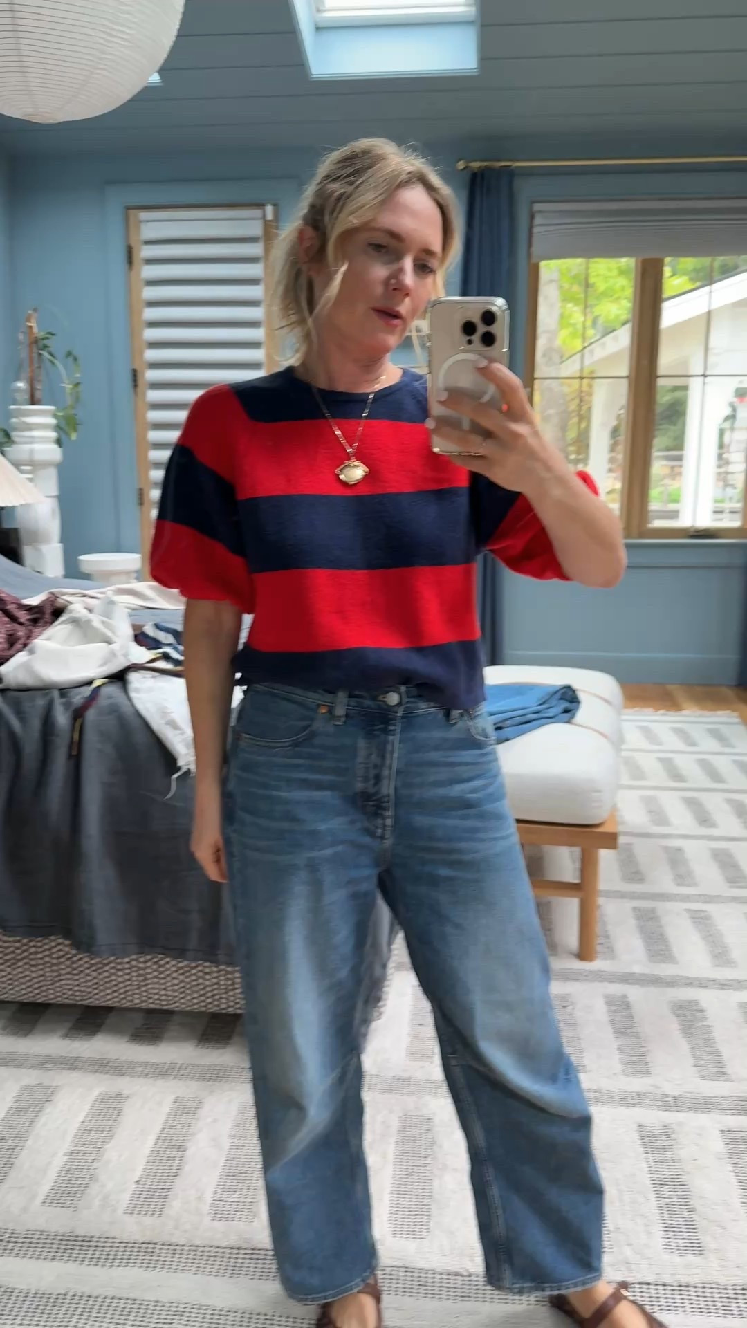 It’s only $16 now! Wearing a Small:) and of course my madewell jeans, what’s new??