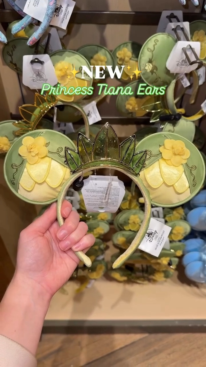new tiana ears have arrived in Disney World ✨💚 #disneyworld #disneymerch #princesstiana #princessandthefrog