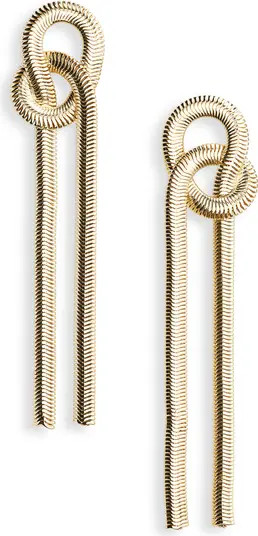 Knotted Snake Chain Linear Drop Earrings | Nordstrom
