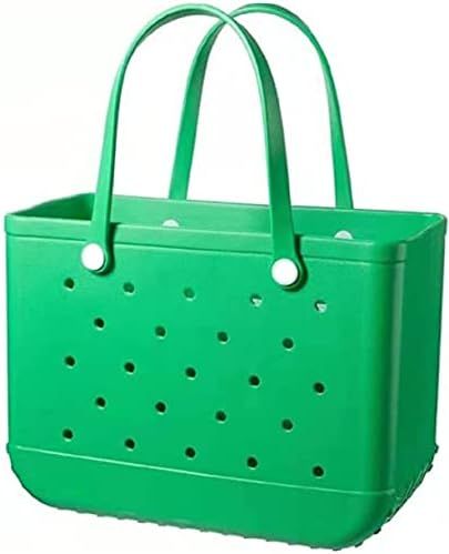 Lavmswa Beach Bag Storage Bag Handbag Solid Color Waterproof Eva Hole Large Storage Bag | Amazon (US)