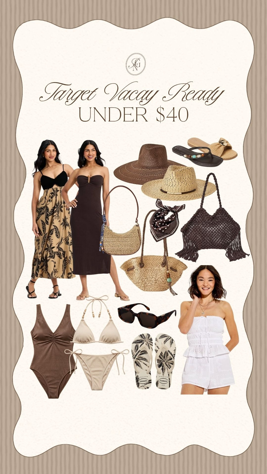 Target vacation-ready finds under $40, from breezy dresses and swim to woven bags, sandals, sunnies and warm-weather accessories. Easy pieces for beach days, poolside outfits and summer travel!

#targetfinds #targetstyle #targetfashion #targetsummer #targetdresses #targetswim #vacationoutfits #beachvacationoutfits #summeroutfits #affordablefashion

#LTKootd #LTKSwim #LTKTravel