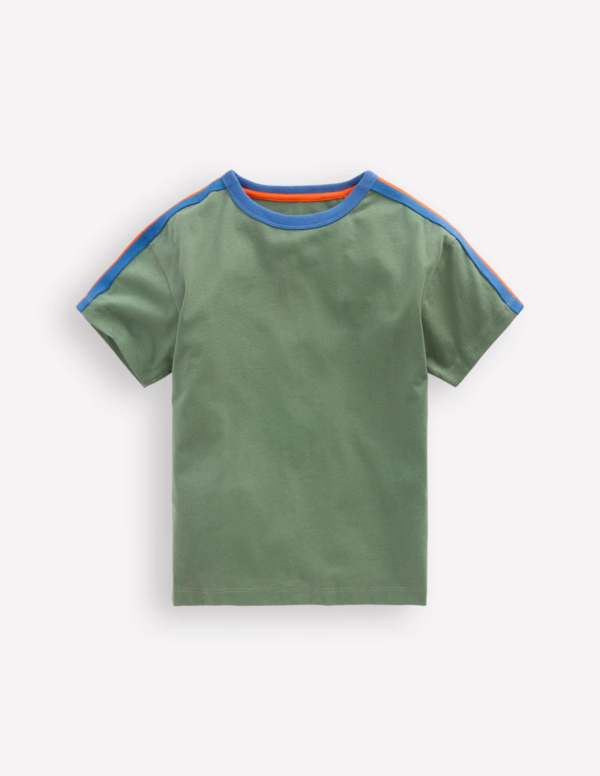Relaxed Rainbow Tape T-shirt-Bottle Green | Boden (US)