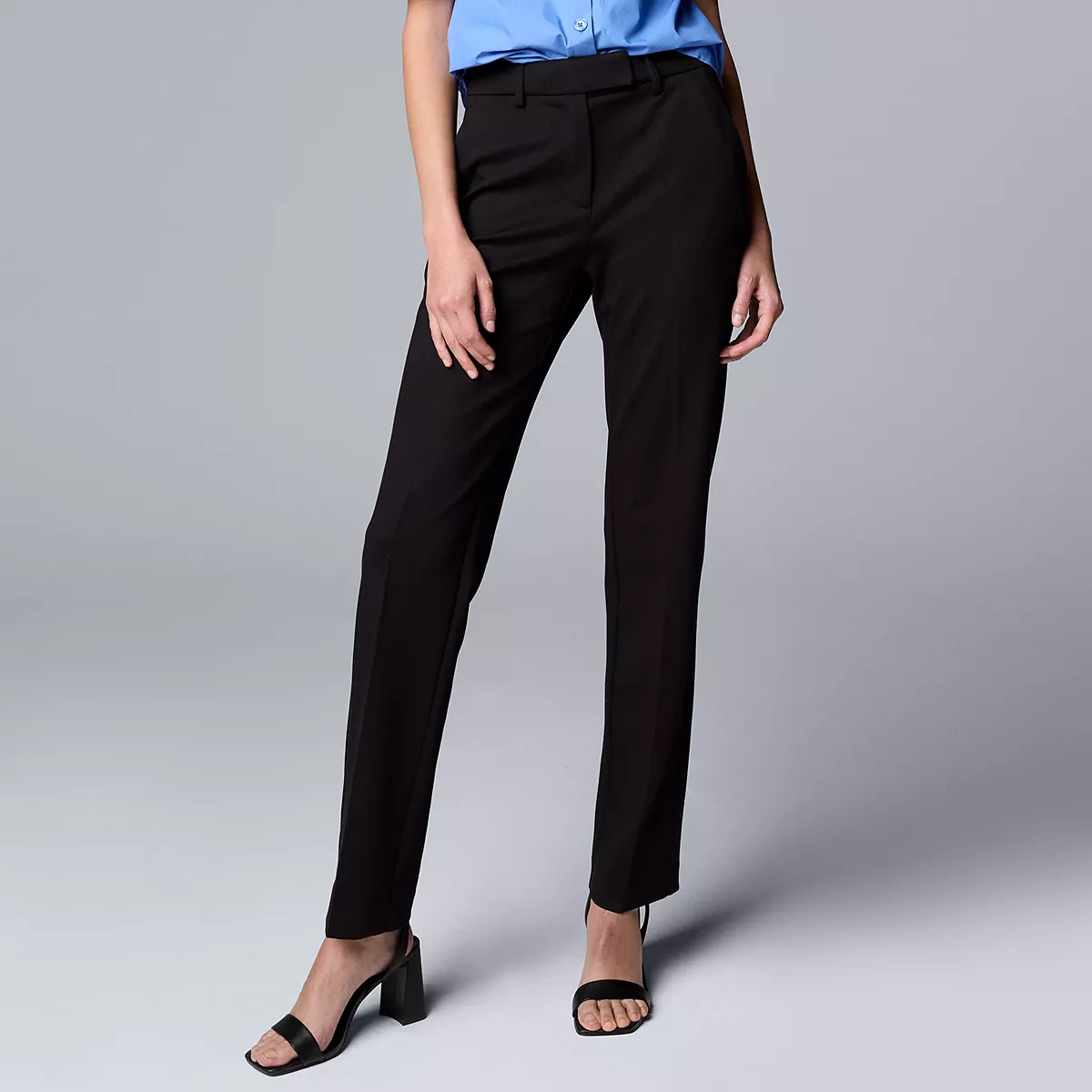 Women's Simply Vera Vera Wang High-Rise Slim Straight Pants | Kohl's