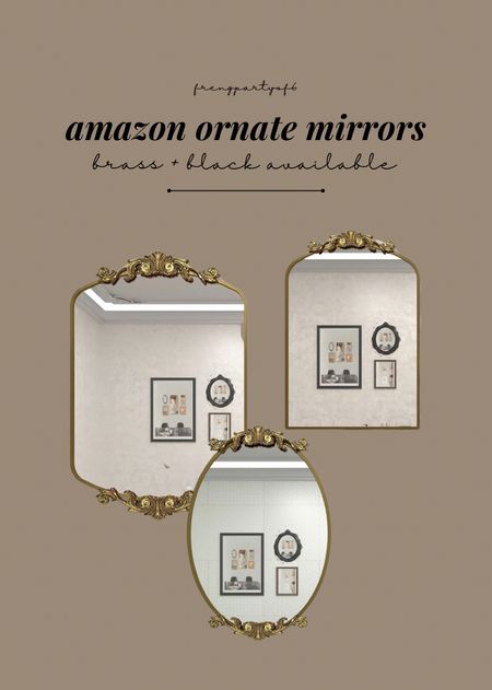 Pretty ornate mirrors from Amazon! Don’t forget to clip the coupon! Cute over a console, fireplace, bathroom vanity, etc  

#LTKsalealert #LTKhome