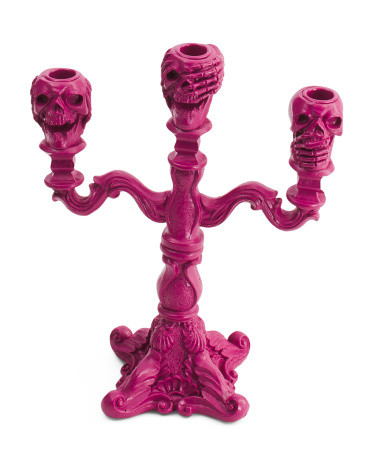 9.5x11.75 Skull Taper Candelabra | TJ Maxx