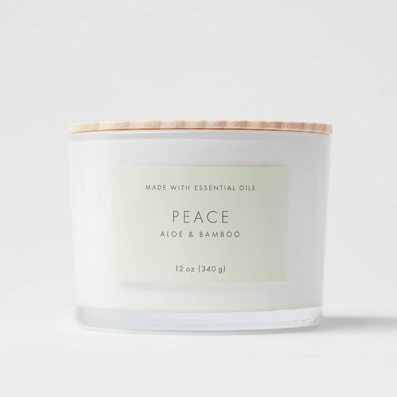 Wood Lidded Glass Wellness Peace Candle - Project 62™ | Target
