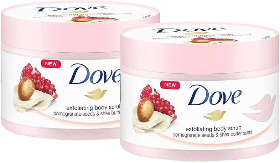 Dove Exfoliating Body Scrub Pomegranate Seeds and Shea Butter Scent 225ml (Pack of 2) | Amazon (UK)