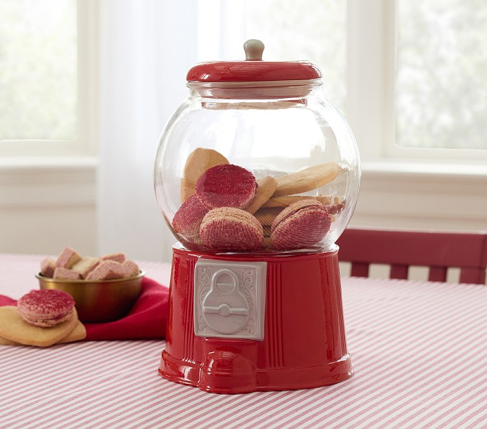 Valentine's Ceramic Gumball Machine Cookie Jar | Pottery Barn Kids